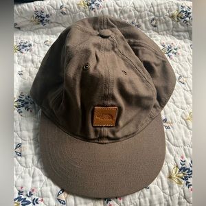 The North Face low profile cotton canvas hat with leather accents